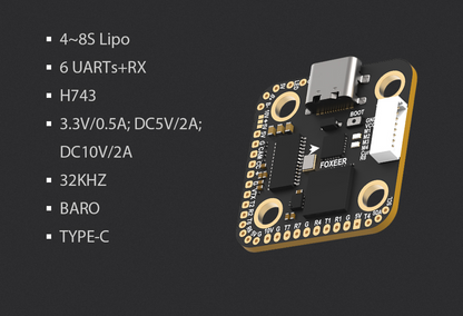 Foxeer H7 Mini MPU6000 FC 8S Dual BEC Barometer