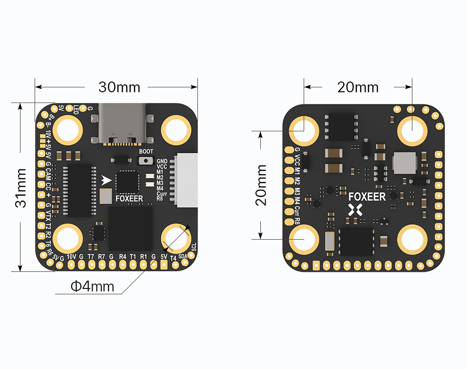 Foxeer H7 Mini MPU6000 FC 8S Dual BEC Barometer