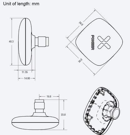 Antenna LHCP SMA ECHO 2 White