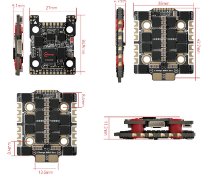 Oxbot Champ Racing Stack ICM42688 H743 60A OX32 FC+ESC Stack