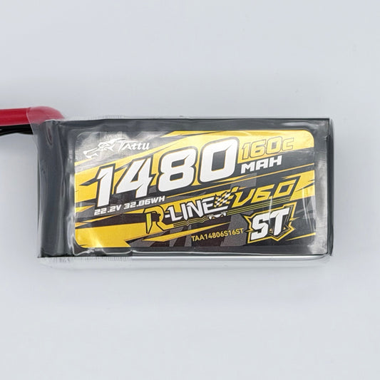 Tattu R-Line V6.0 1480mAh 6S 160C ST LiPo Battery