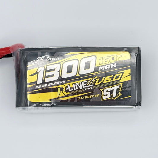 Tattu R-Line V6.0 1300mAh 6S 160C ST LiPo Battery
