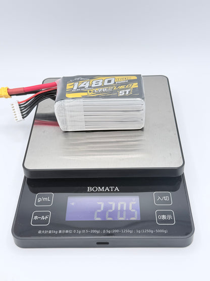 Tattu R-Line V6.0 1480mAh 6S 160C ST LiPo Battery