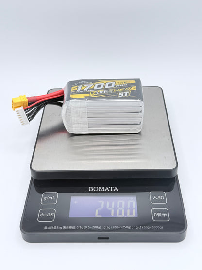Tattu R-Line V6.0 1700mAh 6S 160C ST LiPo Battery